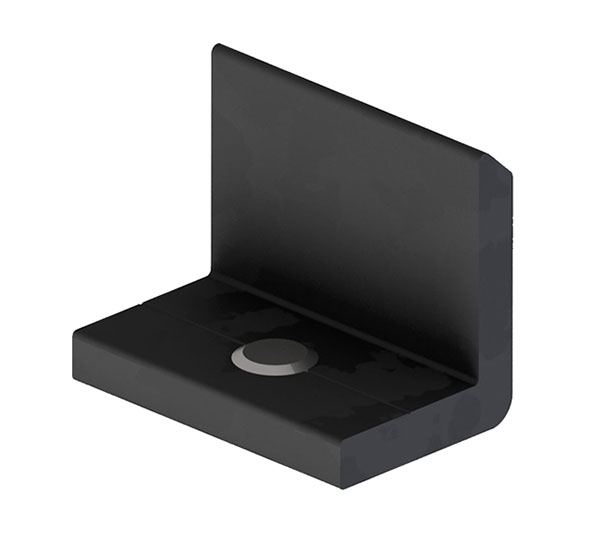 InsertionRail EndStop, schwarz eloxiert